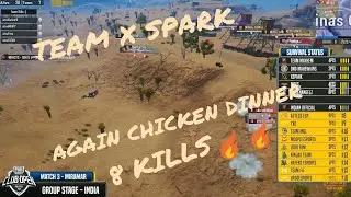PMCO INDIA 🇮🇳 || TEAM X SPARK || 8 KILLS||AGAIN CHICKEN DINNER IN MIRAMAR || PUBG MOBILE 2020