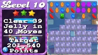 Candy Crush Saga Level 10 ✯✯✯ Hard Level - No Boosters