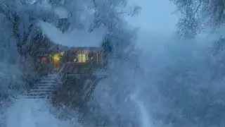 Intense Blizzard & Wind Sounds for Sleeping on an Empty Street | Heavy Winter Storm | Howling Wind