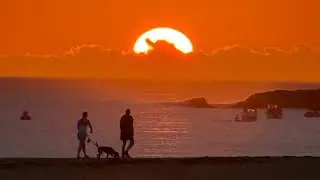 Early morning at Terrigal. Reflections. Silhouettes. Sunrise. 