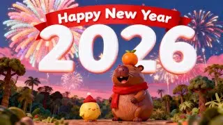 Happy New Year 2026 Song 🎉 Countdown & Fireworks | Kids Dance Party with Mochi & Piyo