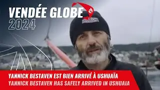 L'arriv&eacute;e de Yannick Bestaven &agrave; Ushua&iuml;a | Vend&eacute;e Globe 2024