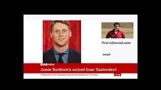 EastEnders star Jamie Borthwick is sacked &ndash; BBC News 7 September 2025