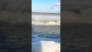 Cape Cod Slush Waves #capecod #beach #winter #satisfying #outdoors