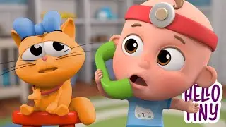 Five Little Kittens Jumping On The Bed - Nursery Rhyme & Kids Song
