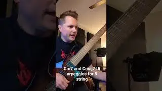 Check out these two cool arpeggios for 8 string guitar! #majorscale #guitar #arpeggios #8string