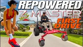 Тест-драйв восстановленного Toro Z-Master Zero Turn Project с ремнём привода и электрическим вало...
