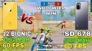 IPHONE XR VS REDMI NOTE 10 😱 PUBG TDM TEST🥵 | A12 BIONIC CHIP VS SNAPDRAGON 678 🔥 | PUBG MOBILE