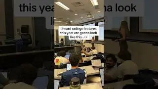 What do college lectures look like in 2024? 👀 #shorts #college #school