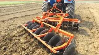 Fieldking Mounted  Offset Disc Harrow & 20 Disc  New Holland  tractor working #kishan #tractor