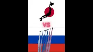Japanese Fighter Jets Fire Flares at Russian Aircraft