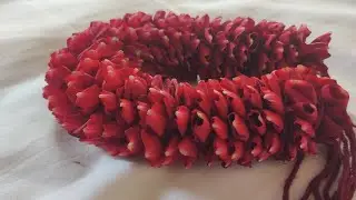 ஒரே ஸ்டேப் தான் ,இனி  நீங்களும் கட்டலாம் ரோஜா இதழ் மாலை . || Rose petal garland making to one step.