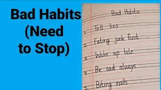 Learn 20 Bad Habits in English || Bad Habits Essay in English ||  Bad Habits in English ||
