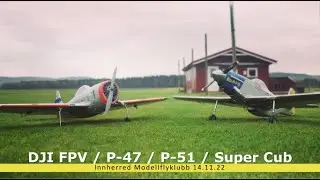 IMFK - Drone chasing a P-47 & Super Cub