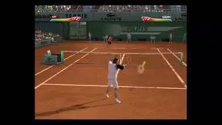PS2(PCSX2) Top Spin  Exhibition  Federer(me) VS Kuerten(hard)