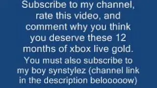 Xbox Live 12 month giveaway!