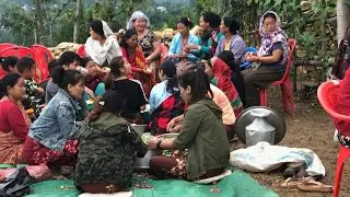 magars culture party traditional village style food cooking and food making