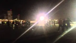 EDC LV 2014 ravers rushed gates with no ticket and get tackled.