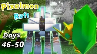 Minecraft Pixelmon Raft - The TREE from SPACE! (Days 46-50)