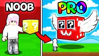 I went from NOOB to PRO in Break a Lucky Block! (Roblox)