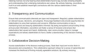 Balancing the Interests of Different Stakeholders as a Councillor | Daniel Martin Councillor