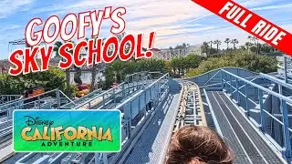 [4K] Школа небес Гуфи 🎢 | Самые безумные повороты Диснея на американских горках в DCA | Вид от пе...