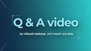 Q&A video For MH-CET LAW 2026 prep | mhcet 2026 | Clat mhcet#law#mhcetlaw5years  #viral #lawentrance