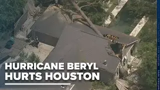 The aerials of the Hurricane Beryl aftermath