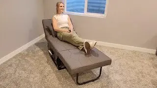 DSNAPE 4-in-1 Convertible Sofa Bed &ndash; Folding Ottoman Sleeper Chair with 5-Level Adjustable Backrest