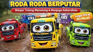 Roda Roda Berputar 🚑🎵 - Truk Derek & Excavator Penolong | Lagu Anak Roda Roda Berputar TERBARU 2026