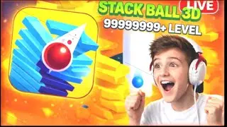 Stack Ball Live 🎮🔴 New Level Unlock #live #shortslive #stackball #game