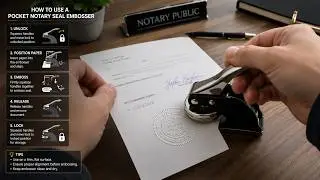 How to Use ANY Pocket Notary Seal Embosser with Handle (Trodat Acorn Shiny Maxlight MaxSeal Assemble
