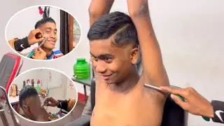 ASMER AGE 18 SCHOOL BOY UNDERARM SHAVING STRAIGHT RAZOR OR NAPE SHAVE  BEARD SHAVING MOUSTACHE SHAVE