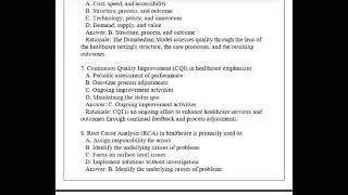 NUR409 Strategies for Quality Improvement in Healthcare Final Exam Review Q & A 2026