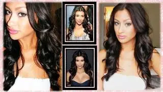 Kim Kardashian CURLS!!!! flipped out EASY EASY