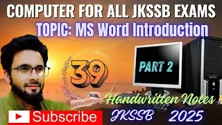 MS Word (Microsoft Word) Introduction Part 🖥️ || Handwritten Notes 💯