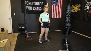 Band resisted hip flexion (standing)