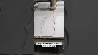 #cnc cutting pvc scallop trim. #millwork #fabrication #architecture #carpentry #mouldings