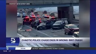 Warren police chase ends in wrong-way crash on I-94, witness describes terrifying encounter