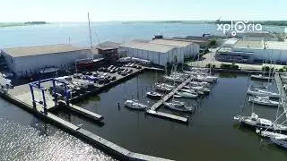 Jachthaven de Punt, Lemmer, Netherlands 2019.07 aerial video
