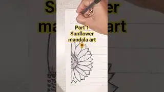 Sunflower Mandala Art Part 1 🌻 | Calm Aesthetic Drawing | MeghArtCloud #sunflower #mandala #art