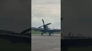 Spitfires taxiing back to park after flight display #spitfire #duxford #battleofbritain