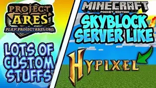 Project Ares Skyblock | Minecraft Pe Server Like Hypixel IN Hindi | #Mcpe #roadto5k #Minecraftindia