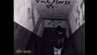 1992_Chicago Housing Authority_Henry Horner Homes -Gang Graffiti covers the walls -Vice Lords_Stones