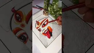 Realistic Easy Maa Kali Drawing 🌺 Kali Puja Special Drawing ❤️ #artshorts #realisticdrawing #shorts