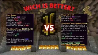 BEST WEAPON FOR MID-END GAME-Flower Of Truth vs Livid dagger (Guide):Hypixel skyblock