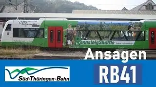 S&uuml;d-Th&uuml;ringen-Bahn | Ansagen RB41 (1. TEIL): Eisenach - Eisfeld | Linguatec-Anna/-Serena (TTS)