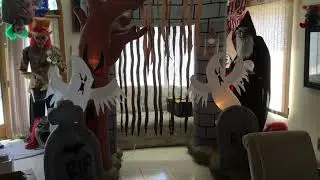 Gemmy 2008 Lightshow Cemetery Archway With Sound Halloween Inflatable