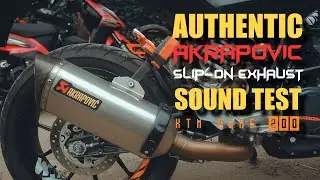 Authentic Akrapovic Slip on Titanium Exhaust Sound Test on KTM Duke 200