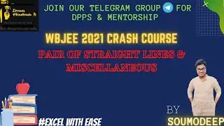Pair of Straight Lines & Miscellaneous (WBJEE 2021 Crash Course)